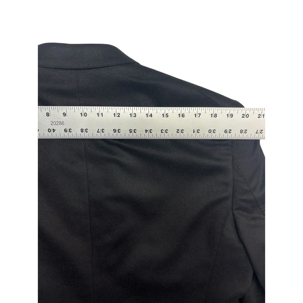 Frank Stella New York 44L Black 100%‎ Cashmere Blazer Jacket Sport Suit Coat